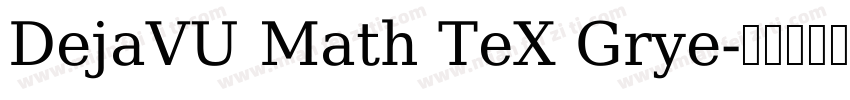 DejaVU Math TeX Grye字体转换